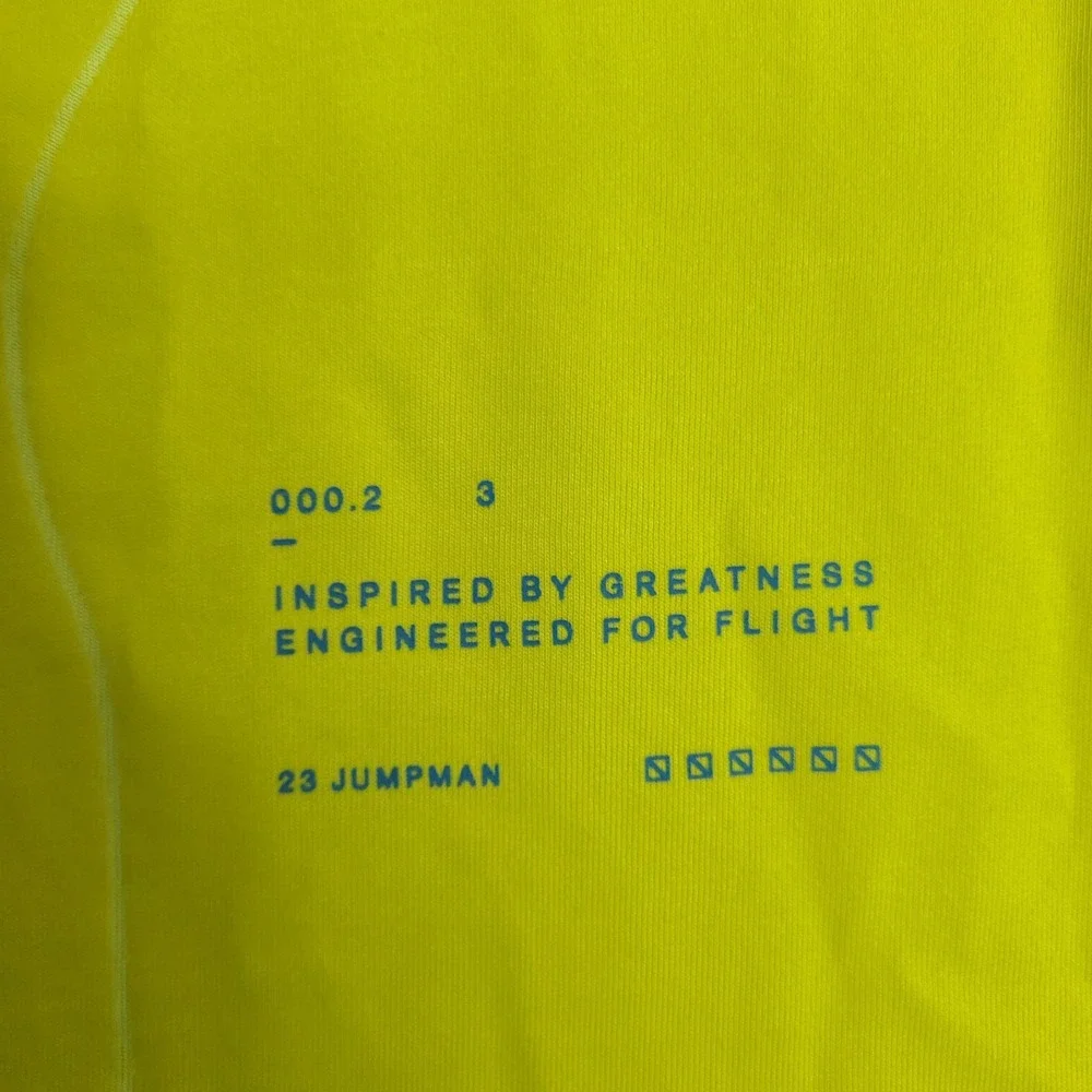 Air Jordan 23 Engineered‎ Shirt Mens Small Flourescent Hi Viz Jumpman Flight